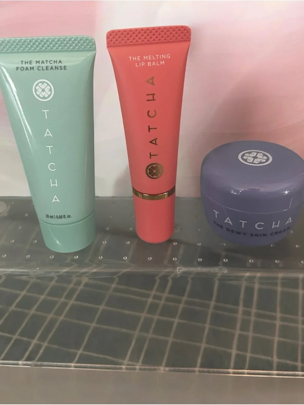 Tatcha The Dewy Skin Cream, Lip Balm, and Foam Cleanse bundle new